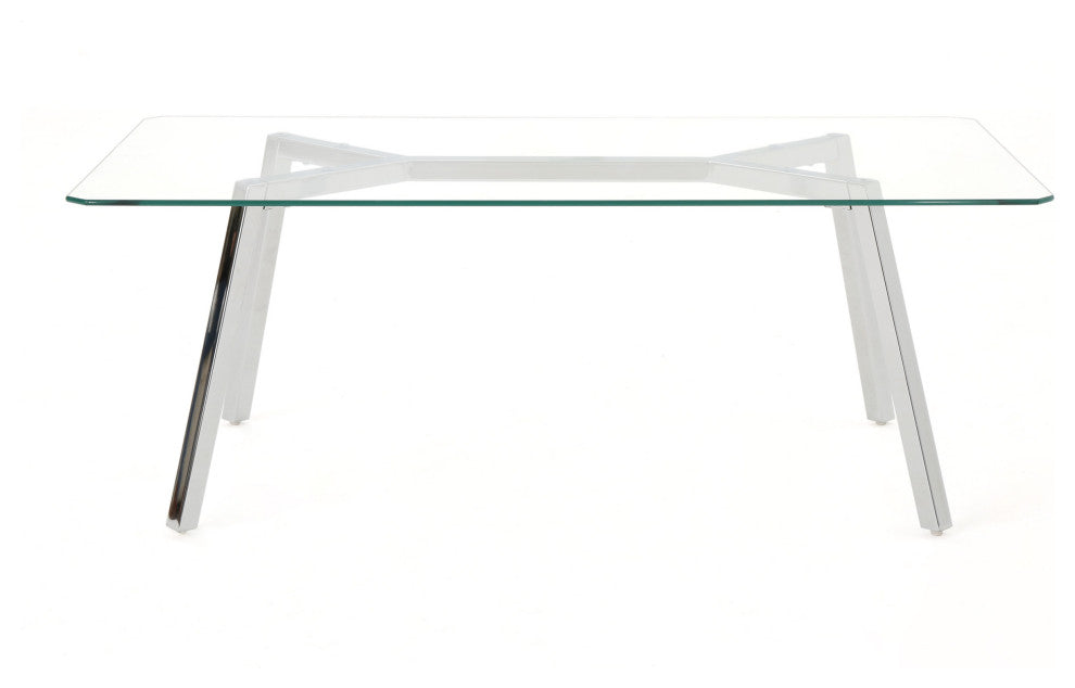 GDF Studio Verna Tempered Glass Dining Table
