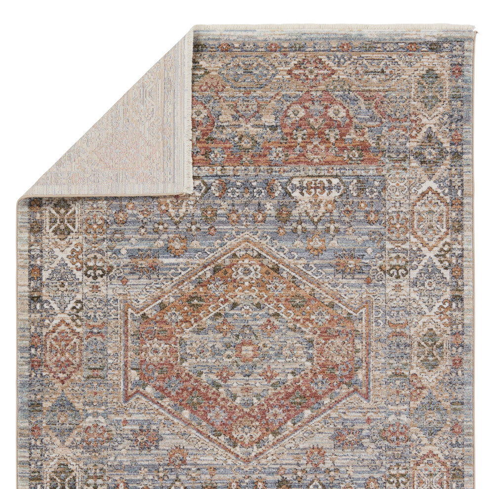 Jaipur Living Madrid Medallion Red/ Blue Runner Rug 3'X10'
