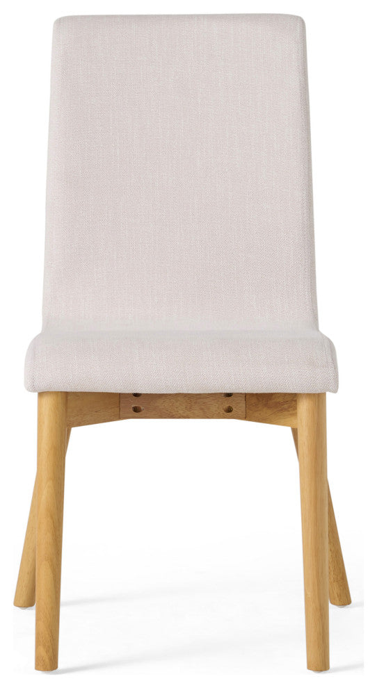GDF Studio Katherine Mid-Century Modern 5 Piece Dining Set, Light Beige and Natural Oak