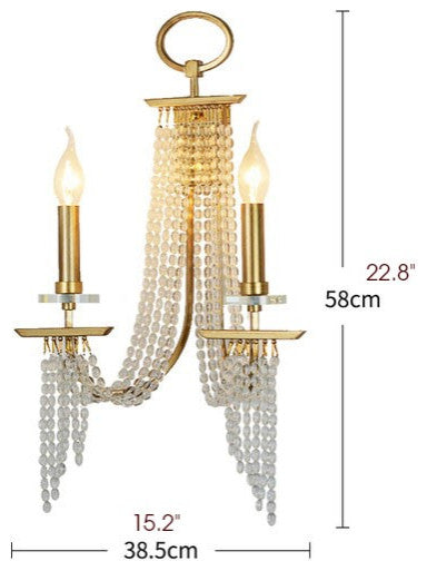 Pamplona | Luxury Contemporary LED Crystal Chandelier, 2 Heads