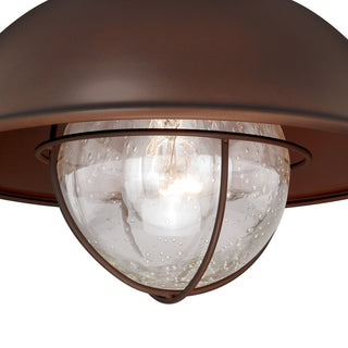 Harwich 10" Outdoor Flush Mount Ceiling Light Burnished Bronze