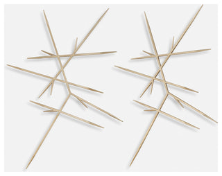 Uttermost - 04371 - Wall Decor, S/2 - Fireworks - Clean Silver Leaf