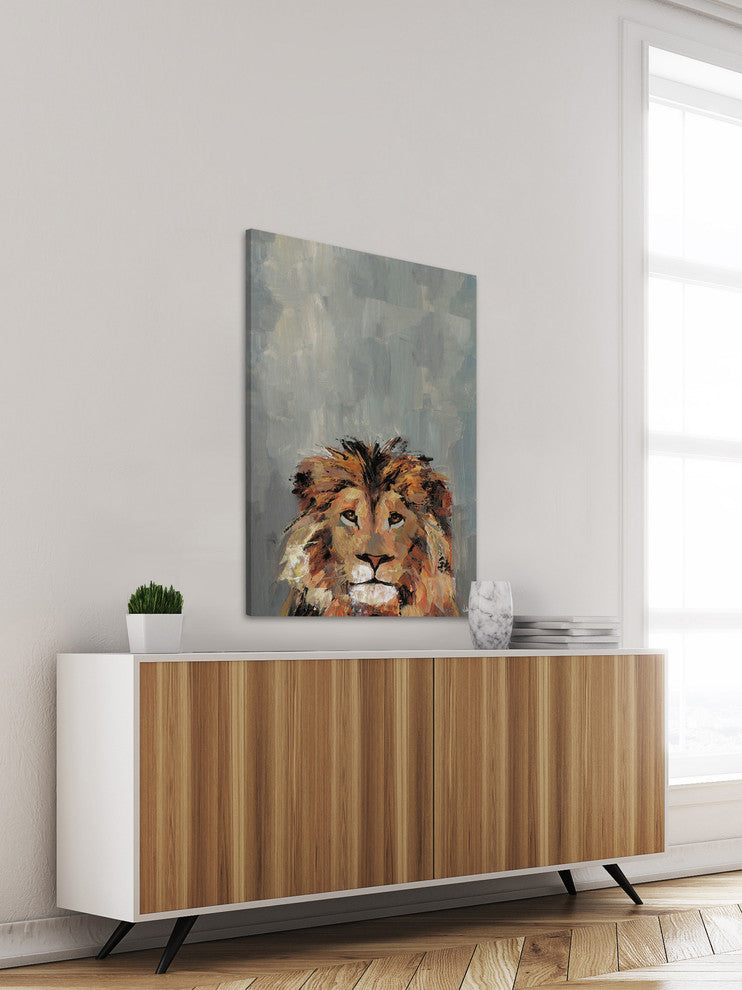 "Hola Leon" Painting Print on Wrapped Canvas, 20"x30"