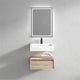 Alysa 24'' Floating Vanity, Acrylic Sink, Light White Oak