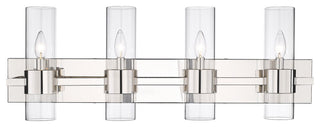 Zlite 343-4V-PN 4-Light Vanity, Clear