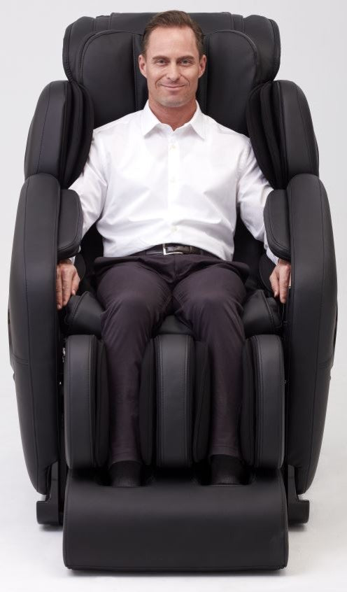 Jin Deluxe L-Track Massage Chair w/ Zero Gravity | Full Body Massage, Black