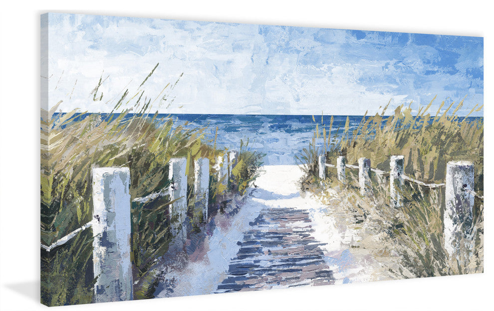 "Fine and Sandy" Painting Print on Wrapped Canvas, 24x12