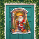 Knocking the door Santa Holiday Door Decor Christmas Decor