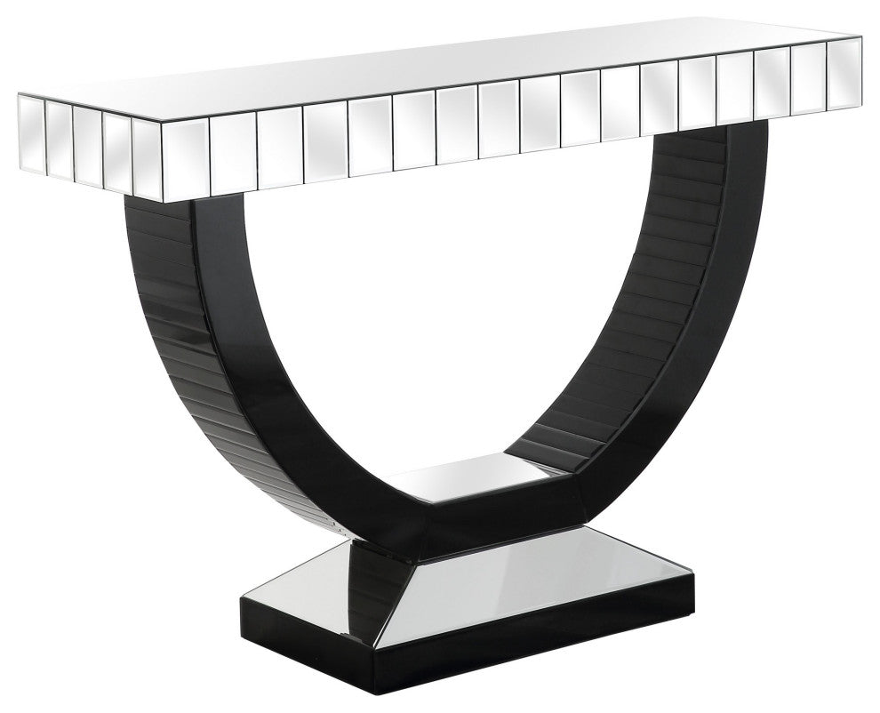 Black Half Moon Console Table