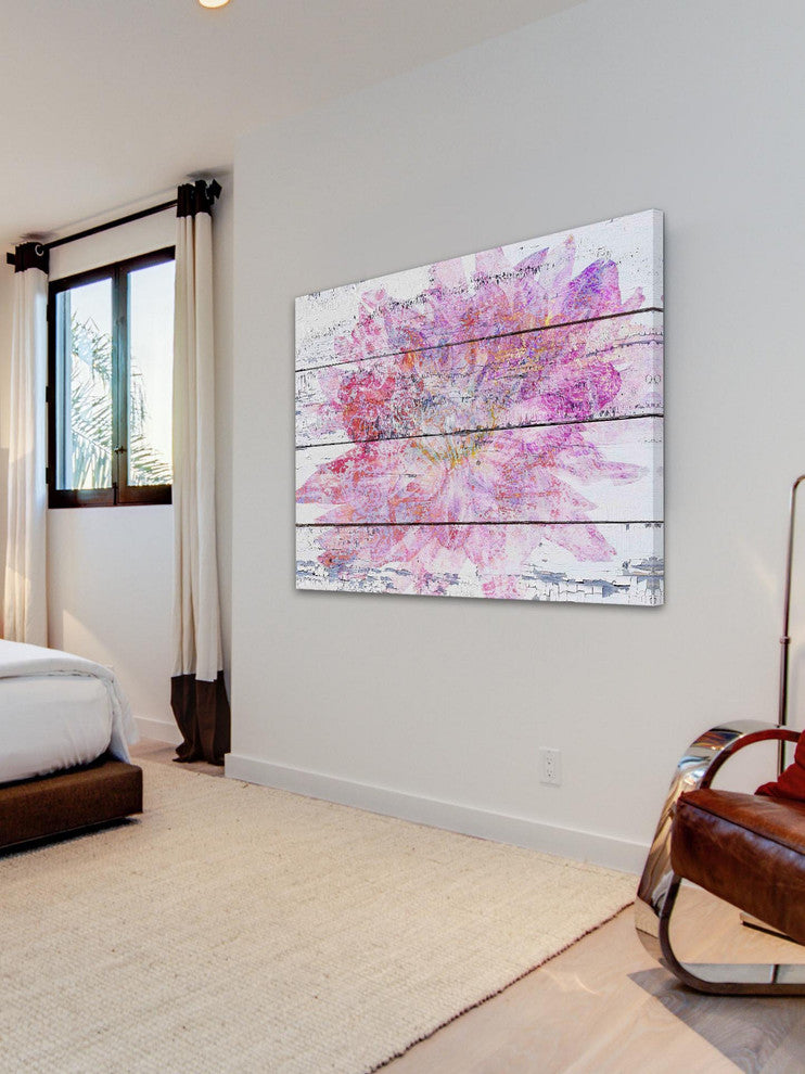 "Pink and Gold Floral" Painting Print on Canvas by Irena Orlov