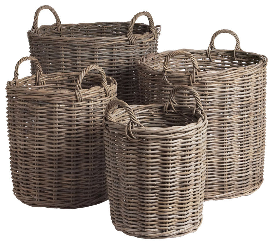 Normandy Round Baskets, Set of 4