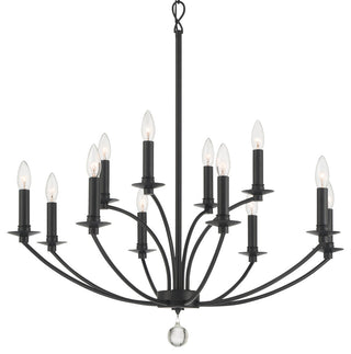 Crystorama Lighting Group MIL-8012 Mila 12 Light 32"W Taper - Black