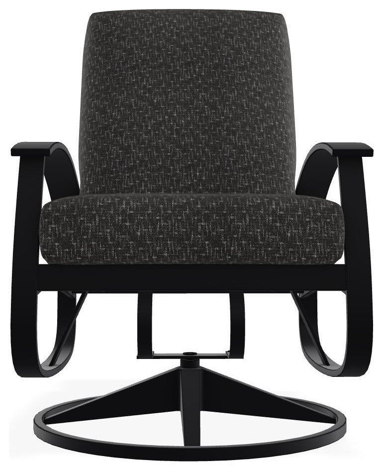 Belle Isle Cushion Outdoor Swivel Rocker, Hither Char/Black