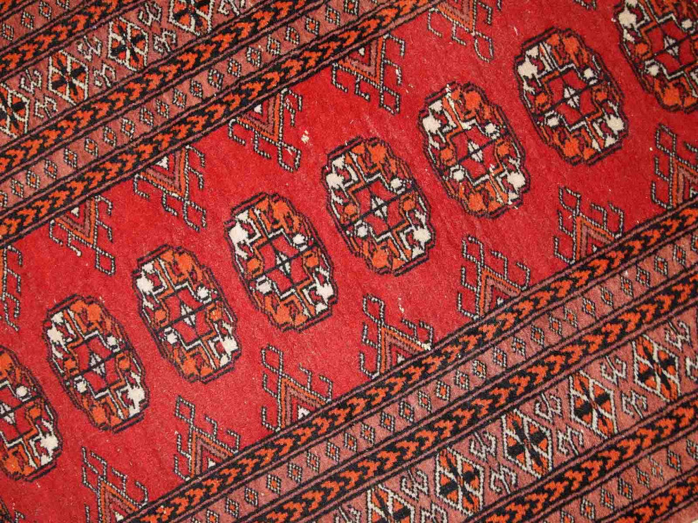 Handmade Vintage Pakistani Lahore Rug, 2.6'x4.2', 80cmx130cm 1960s