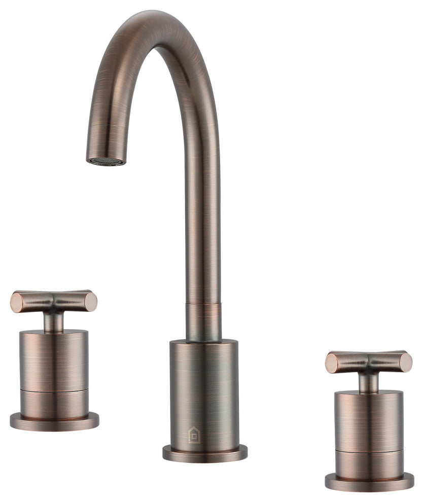Ava Widespread Cross-Handle 3-Hole Bathroom Faucet in Oil Rubbed Bronze