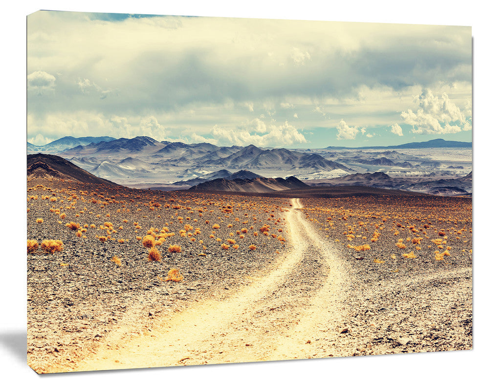 Dry Grass and Mountains in Argentina, Oversized Landscape Canvas Art, 40"x30"