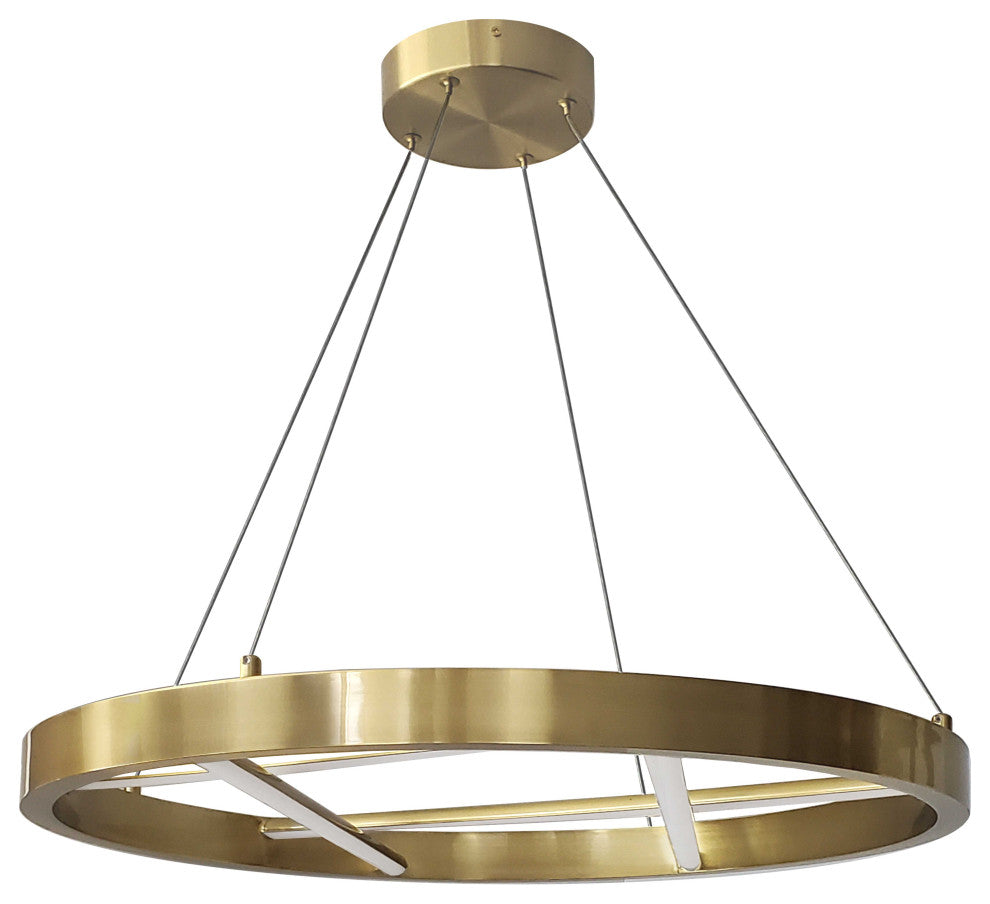Dante Modern 1 Light Aged Brass White Metal Pendant