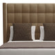 Nativa Interiors Aylet Box Tufted Bed, Brown, Queen, Medium Headboard