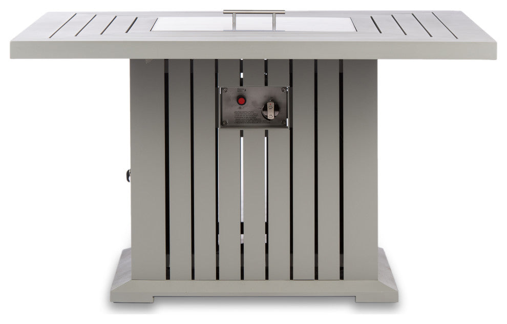 EvFires 43" Aluminum Fire Pit Table, Gray Fire Pit Only