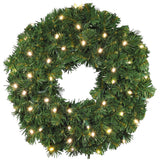3' Pre-Lit Battery Operated Warm White LED Sequoia Wreath
