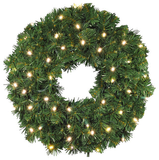 3' Pre-Lit Battery Operated Warm White LED Sequoia Wreath