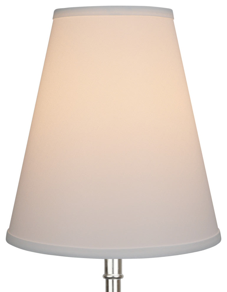 Fenchel Shades 6"x11"x12" Brass Spider Attachment Empire Lamp Shade, Linen White