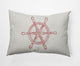 14x20" Large Ship Wheel Nautical Decorative Indoor Pillow, Ligonberry Red