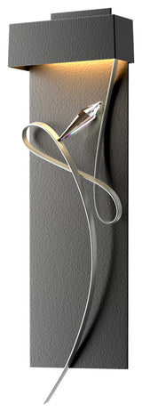 Rhapsody LED Sconce, Black With Vintage Platinum Accent