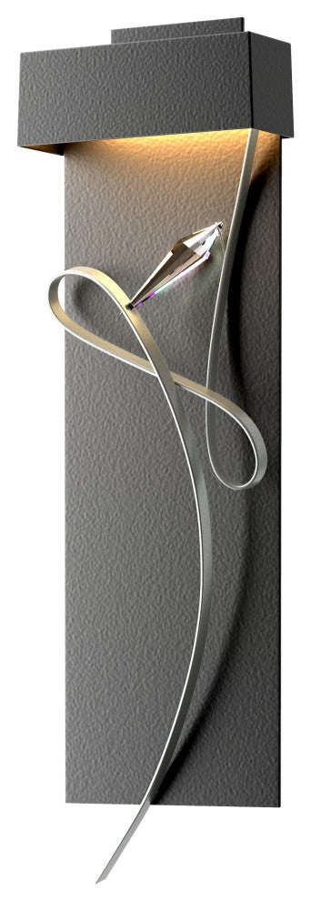 Rhapsody LED Sconce, Black With Vintage Platinum Accent