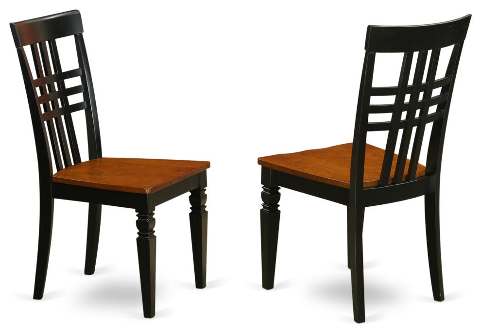 Pflg5-Bch-W, 5-Piece Dining Set With Table and 4 Chairs, Black/Cherry