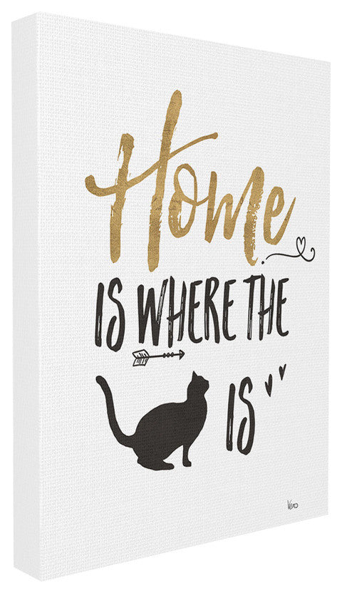 Cat Lover Typography, 30"x40", Stretched Canvas Wall Art