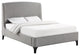 Coaster Mosby Fabric Upholstered Curved Headboard Queen Bed in Light Gray
