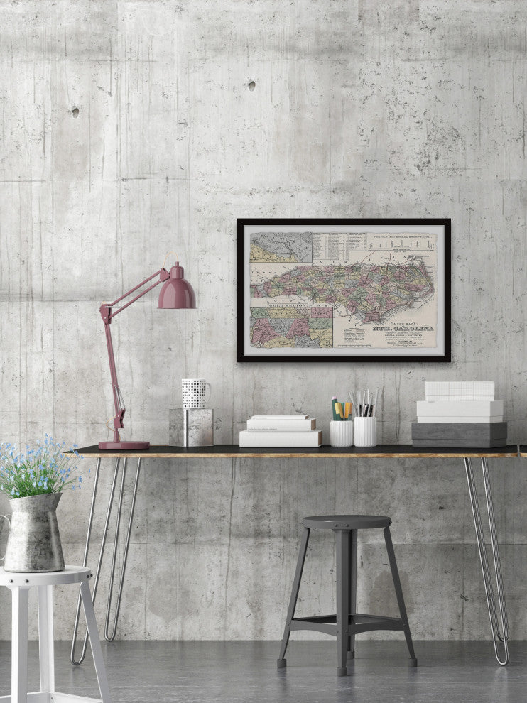 "North Carolina Overview" Framed Painting Print, 24x16