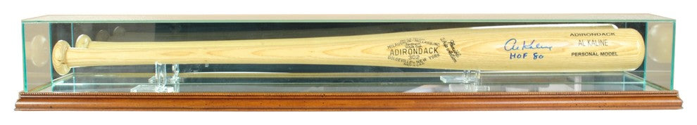 Glass Baseball Bat Display Case, Walnut