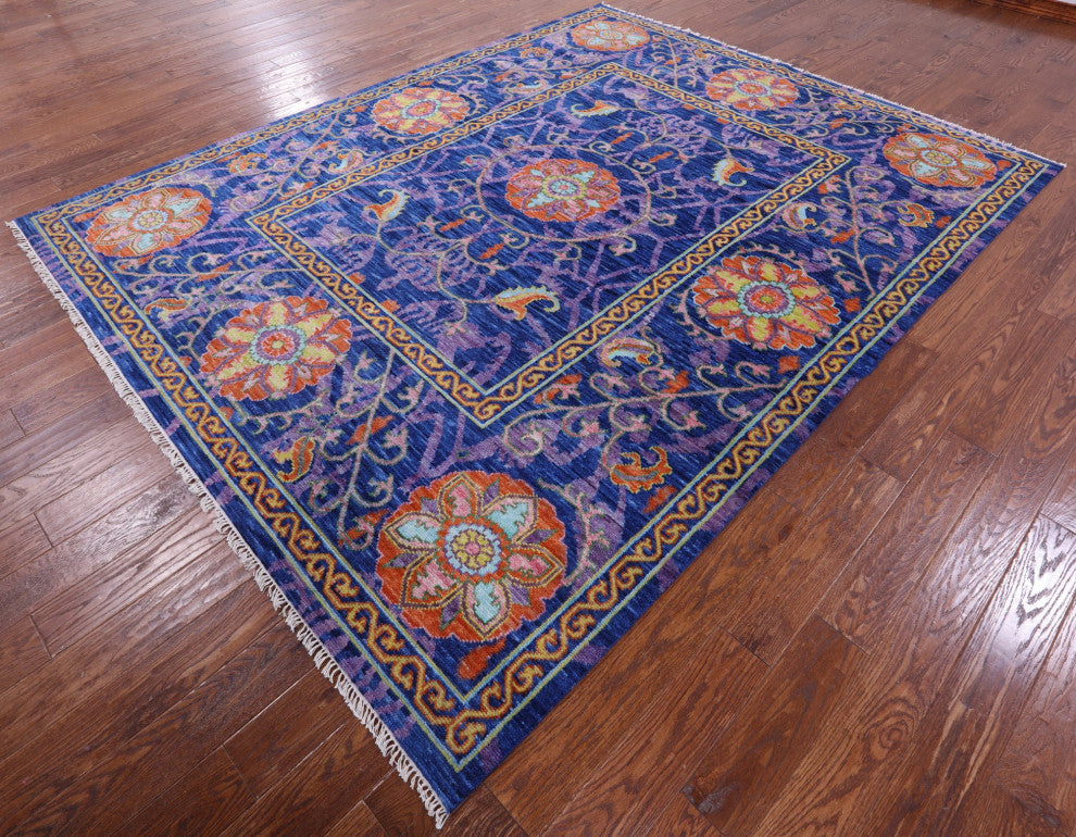 8' 0" X 10' 3" William Morris Handmade Wool Rug - Q15458