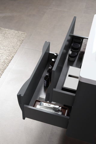 Colmar Wall Mount Vanity, Dark Gray, 30"