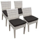 4 Fairmont Armless Dining Chairs Black
