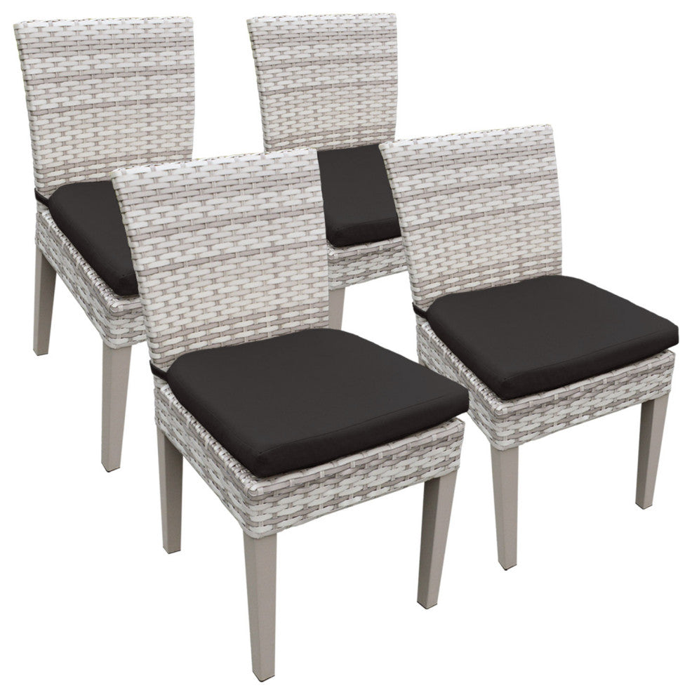4 Fairmont Armless Dining Chairs Black