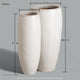 Round Tall Jar, Distressed White 13X37"H
