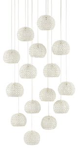 Piero Multi-Drop Pendant, Round 15-Light