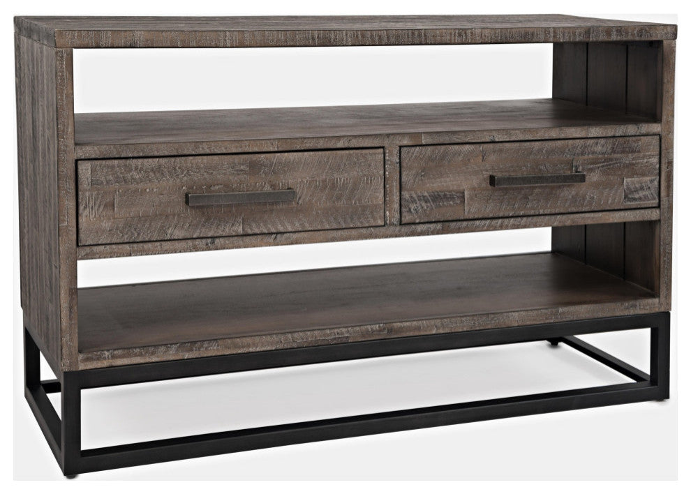 Jofran East Hampton Sofa Console Table, Distressed Grey (Set of 2)