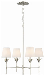Broche 4-Light Chandelier, Antique Silver
