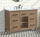 Lauren 48" Bathroom Vanity, Weathered Fir Finish, Italian Carrara Marble