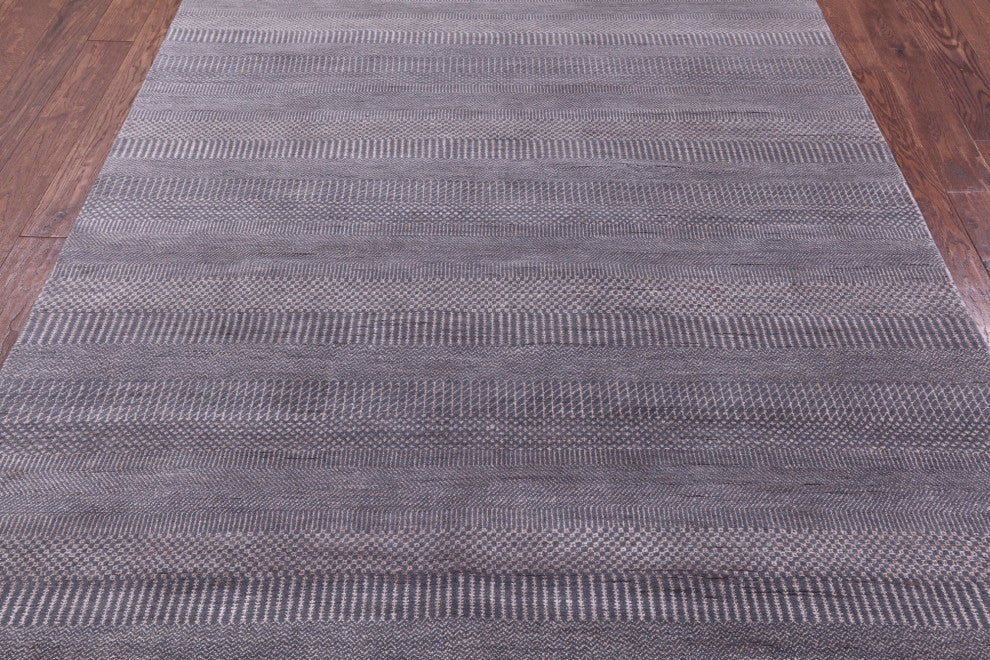 6' 1" X 9' 4" Wool and Silk Savannah Grass Handmade Rug Q11421