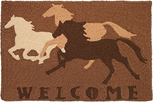 Jellybean Welcome Horses Accent Rug