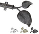 Penelope 13/16" Diameter Curtain Rod, Black, 18-28"