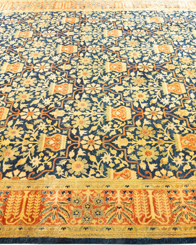 Mogul, One-of-a-Kind Hand-Knotted Area Rug Blue, 6' 1" x 9' 1"