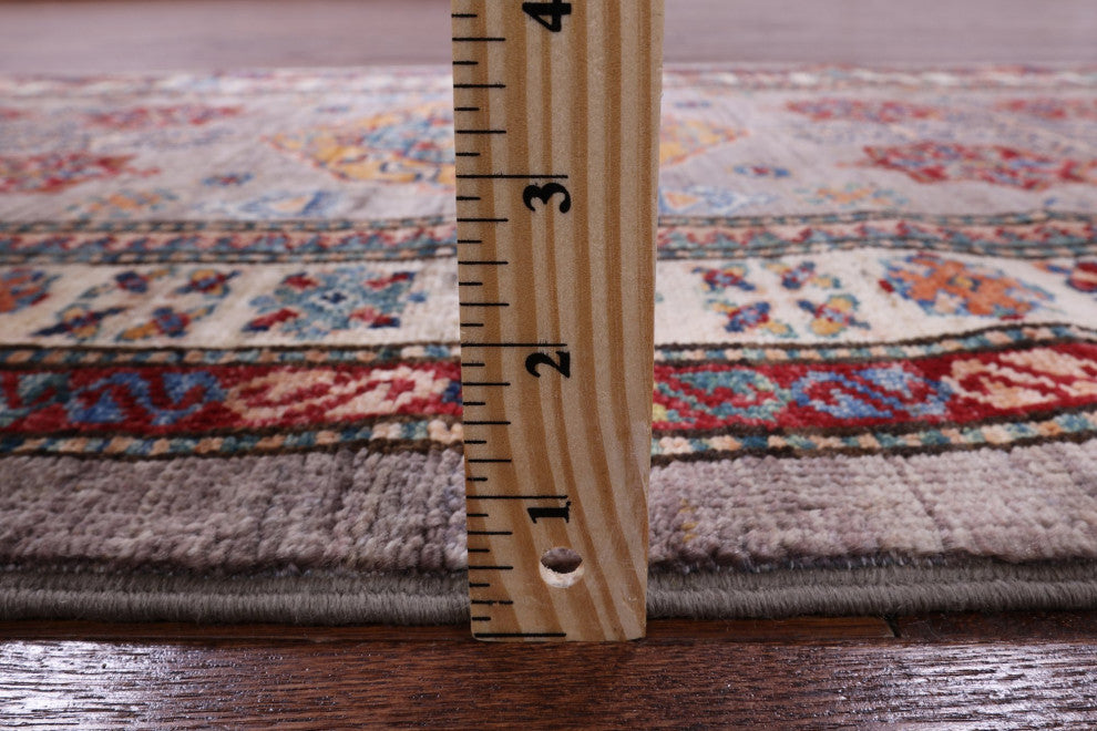 2' 9" X 10' 5" Runner Super Kazak Handmade Wool Rug Q9818