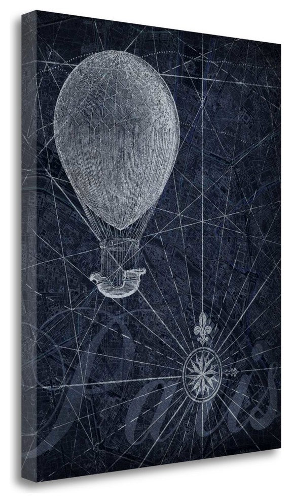 "Hot Air Over Paris I" By Art Roberts, Giclee Print on Gallery Wrap Canvas