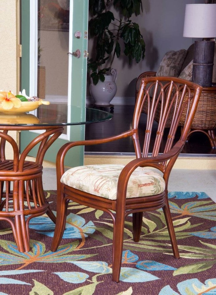 Cuba Dining Arm Chair In Sienna With Embree Noir